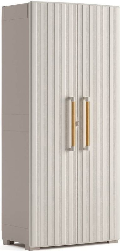 Keter - Groove Kast - Beige - Gemaakt van Gerecycled Plastic - 80x45x180 cm