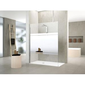 Novellini Kuadra 60 Inl.douche ver.57-60cm held.glas RVS-look KUADH601Z