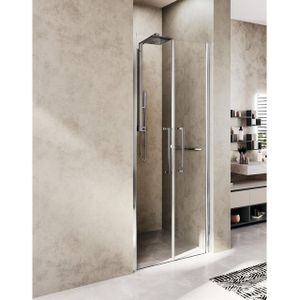 Novellini Young douchedeur 107 2-dlg draaideur verstelbaar van 107-111cm helder glas wit mat y22b107-1u