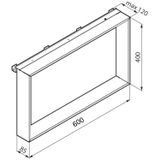 Novellini Kuadra Toebeh./Onderdelen Voor Douchewand R90Akfpo4070-U