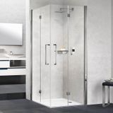 Hoekinstap Novellini Young 2GS 87-89 cm-Chroom-Glas helder