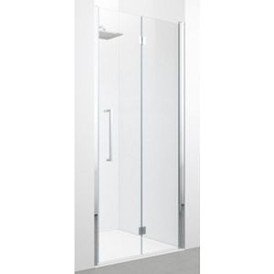 Douchedeur Novellini Young 2.0 vouwdeur117-121cm, 200 cm hoog, rechts mat zwart