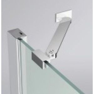 Stabilisatiestang Novellini diagonaal 45 cm, chroom voor 6 mm glasdikte