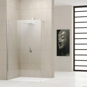 Douchewand Novellini Giada H 70 x 195 cm mat chroom glas helder