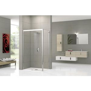 Novellini Rose 2P schuifdeur 156/162x200cm rechts mat-chroom profiel en helder glas ROSE2P156D1B