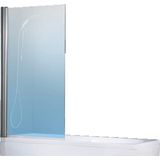 Novellini 5 badwand-Mat chroom-70 cm breed-Helder glas