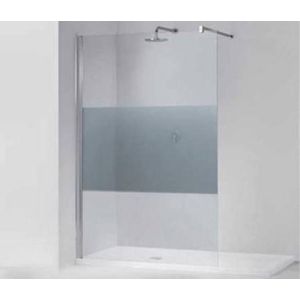 Douchewand Novellini Giada H 100 cm Chroom Glas helder