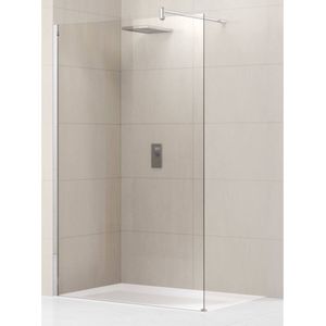 Novellini Lunes inloopdouche 110x195cm Helder glas/Mat chroom