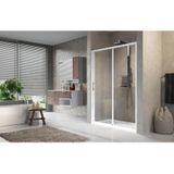 Novellini Lunes 2P wit-helder glas102 -108 x 195 cm