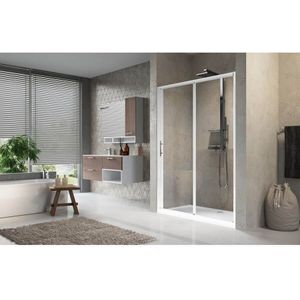 Novellini Lunes 2P wit-helder glas102 -108 x 195 cm