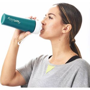 Laica MyLaica - stalen drinkfles met waterfilter - bidon - 0,55 liter - Groen - inclusief FastDisk waterfilter