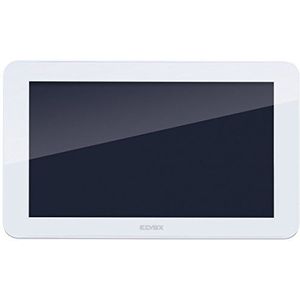 VIMAR K40917 Extra touchscreen-handsfree monitor LCD 7 in voor videointercomalageset, voeding 24 Vdc 1A met verwisselbare stekkers EU BS US AU standaard, met accessoires voor AP-inbouw, wit