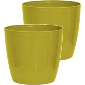 Bloempot Rond Verve 11cm BAMBOEGROEN Nicoli / 2 Stuks! /