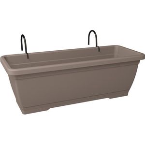 Bloembak Balkonbak Prima Vera Plus Set 40x20x17cm TAUPE Nicoli