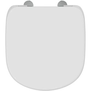 Ideal Standard Porcher WC-bril, authentiek model, toiletbril, valrem, Kheops, T679901, eenvoudig te installeren, duurzaam, inclusief bevestigingen, wit