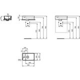 Ideal Standard Strada II fontein 1 kraangat links met overloop 45x27cm wit T299501