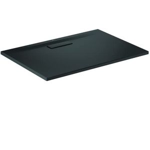 Ultraflat New Douchebak, rechthoekig, 100 x 70 cm, zwarte zijde