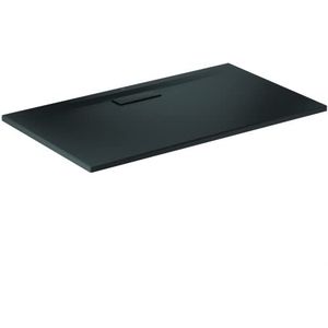 Ultraflat New Douchebak, rechthoekig, 120 x 70 cm, zwarte zijde