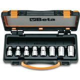 Beta 8-delige set dopsleutels voor Torx® schroeven (art. 910FTX) in kistje 920FTX/C8 - 009200391