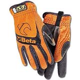 De handschoenen werken oranje ""beta"" ecopel
