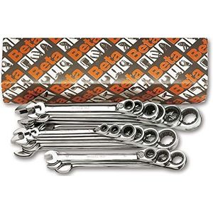 Beta - 19-delige Set Omschakelbare Ratelringsteeksleutels - Diverse Maten - 142/S19