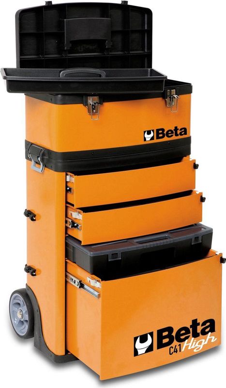 Beta Tools - Gereedschapstrolley - Oranje - Stalen Frame - 2 Modules
