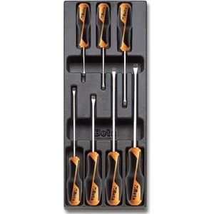 Beta - 2424T198 - Schroevendraaier Set - Thermogevormde Plaat - 7 Stuks