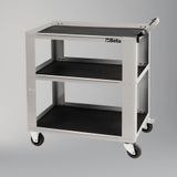 Beta - C51 Gereedschapswagen - Rood - Trolley met 3 Plateaus