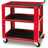 Beta - C51 Gereedschapswagen - Rood - Trolley met 3 Plateaus