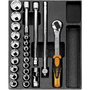 Beta Tools - T83-24 Inlegbak Met Assortiment Gereedschap - Gereedschapset - Diverse Hulzen
