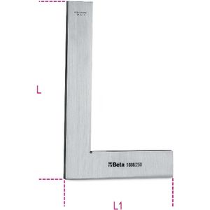 Beta - Precisie Winkelhaak - Roestvast Staal - Geslepen en Gelapt