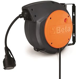 BETA - 1844 15-H05/SCK automatische wikkelaar met 3Gx1,5 mm² kabel en Schuko-stekker, kabellengte 1 m, met 180° draaibare houder en tweede snelsteekbeugel, 018440316