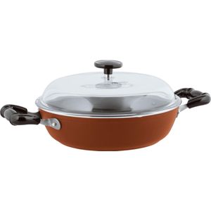 Sambonet Vintage Sauteerpan - Incl. Deksel - Aluminium - Ø28cm - Rood