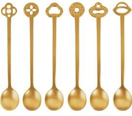 Theelepel Sambonet Party Oriental Living PVD Cognac (6-Delig)