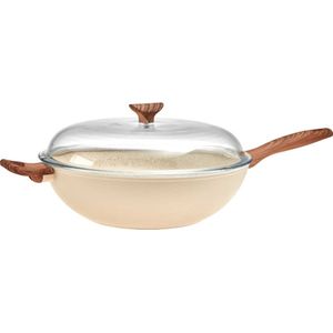 Sambonet - Rock'N'Rose Wokpan - Pink - Aluminium - 32 cm