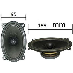Paar luidsprekers ovaal 95 x 155 mm 6X4'' 2-weg coaxiaal 50 W