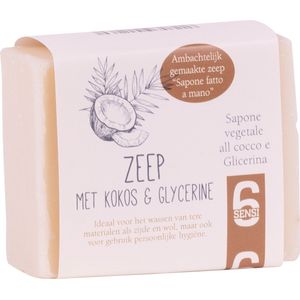 6Sensi - Plantaardige zeep met kokosolie & glycerine (150 gram)