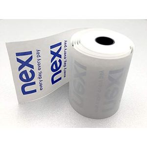 Nexi, 50 rollen thermisch papier voor pos, box van rollen voor bonrollen 57 mm x 18 m, thermisch papier 55 g, compatibel met traditionele POS