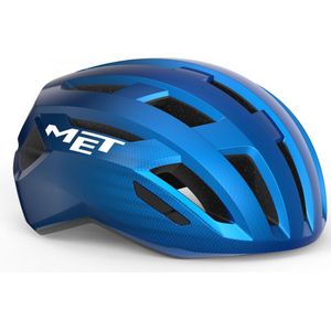 MET Vinci MIPS racefietshelm, licht, beschermend, verstelbaar, metallic blauw, glanzend