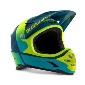 blugrass intox integrale helm petroleum blauw  fluorescerend geel 2022