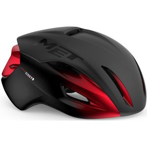 MET Manta MIPS Fietshelm - Maat S - Black Red Metallic Matt Glossy