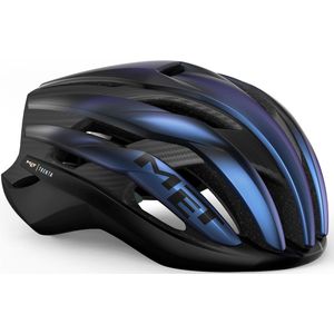 MET Trenta 3K Carbon MIPS Fietshelm - Maat L - Blue Iridescent Matt