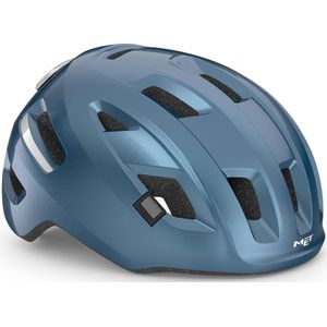 MET - E-Mob Fietshelm - Navy - NTA8776 - Volwassenen - USB LED Achterlicht