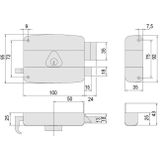 CISA - CISA-slot - Aluminiumgrijs - Gepoedercoat Staal - Tag-stop-functie