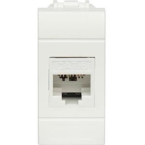 FANTON 23713-36 RJ45 UTP datacontactdoos 180° cat.6 krimpen zonder gereedschap met adapter voor platen en houders BTICINO LIVING LIGHT