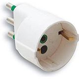 FME 87130 type L (IT) universele witte adapter stopcontact - adapter stopcontacten