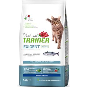 1,5kg met Blue Fish Exigent Adult Natural Trainer droogvoer voor katten