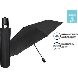 Perletti Paraplu Mini Automatisch 98 Cm Microvezel Zwart