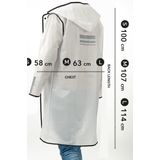 Perletti - Regenjas - Transparant - Poncho - Waterdicht - Met Capuchon - Voor Heren en Dames