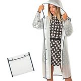 Perletti - Regenjas - Transparant - Poncho - Waterdicht - Met Capuchon - Voor Heren en Dames